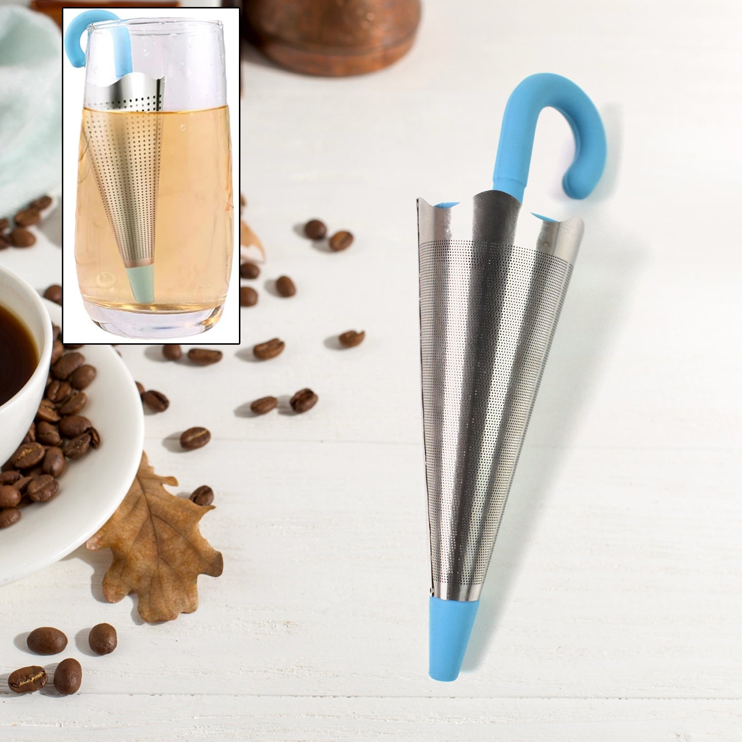 Reusable Cute Umbrella Tea Strainer Without Tray / Stand Reusable Cute Umbrella Tea Strainer Without Tray / Stand